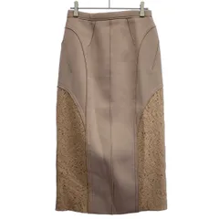 N°21 NUMERO VENTUNO ヌメロ ヴェントゥーノ 21AW ネオプレーンレースコンビスカート P21IN2M C0435336 ピンク 40のサムネイル