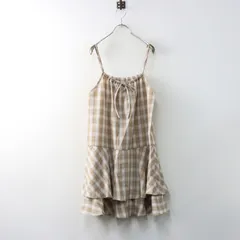 エヘカソポ サマンサモスモス ehka sopo Samansa Mos2 SM2 オンブレチェックキャミワンピース F/ブラウン チュニック【2400014476439】
