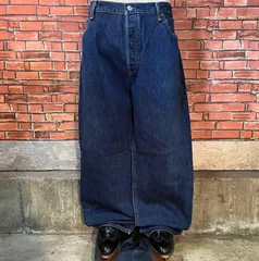 USA古着 Levi's 501 デニムパンツ 濃紺 ワイド baggy アメカジ スケーター シティボーイ Y2K グランジ