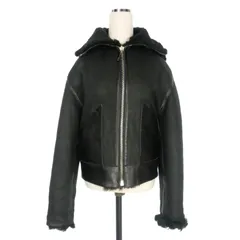 バレンシアガ BALENCIAGA 14AW リバーシブル ムートンジャケット ブルゾン 36 ブラック 黒 3635989 国内正規のサムネイル