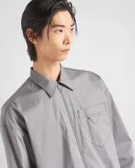 未使用級✨プラダ　テーラードジャケット　正規・現行品　光沢　玉虫色　52R　L 未使用級✨プラダ テーラードジャケット 正規・現行品 光沢 玉虫色 52R