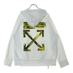 OFF-WHITE (オフホワイト) 19AW アロープリント ドローコード プルオーバー パーカーOMBB057F19E30010 ホワイト