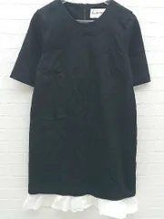 ◇ Ray BEAMS レイ ビームス フリル 半袖 チュニック ミニ ワンピース 0 ブラック レディース  【中古】 【1002797466167】