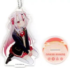 【中古】キーホルダー 百鬼あやめ(さばみぞれイラスト) アクリルスタンドキーホルダー 「バーチャルYouTuber ホロライブ 百鬼あやめ×カプとれ」