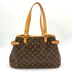 LOUIS VUITTON バティニョール オリゾンタル モノグラム モノグラム レザー×PVC ブラウン ショルダーバッグ ゴールド M51154
