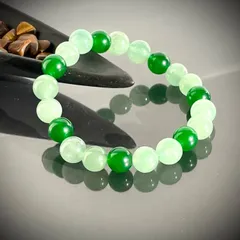 ◇ L-298 天然石ブレスレット　緑翡翠　アベンチュリン　8mm   15cm  パワーストーン　開運　お守り　運気UP