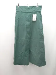 ◇ ◎ ●未使用● nano universe バックファスナー フェミニン ロング丈 フレア スカート サイズ38 グリーン レディース E  【1308290027240】