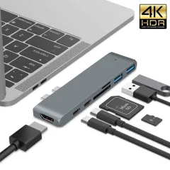 usb-c ハブ 7in1 USB Type-c LAN USBハブ y4