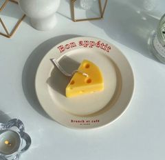 レトロ風クリームプレート | 平皿 朝食 ワンプレート 韓国 食器 インテリア 皿 プレート 撮影 キッチン雑貨 平皿