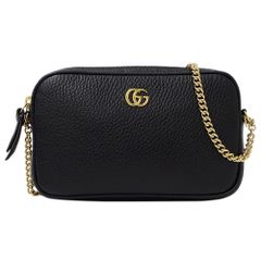 GUCCI マーモント ブラック ウエスト　ボディバッグ グッチ GUCCI ボディバッグ レディース GGマーモント ブラック