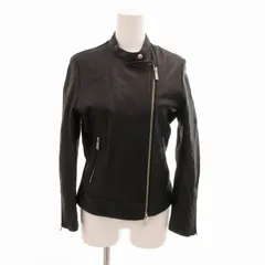 ナノユニバース nano universe シングルライダース レザージャケット 羊革 ラム 36 黒 ブラック /HO◇ 0217のサムネイル