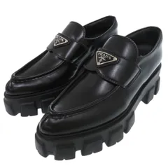 付属品完備！プラダPRADA モノリス ポインテッドトゥ ローファー レザー 付属品完備！プラダPRADA モノリス ポインテッドトゥ ローファー