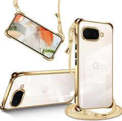 【迅速発送】Google Pixel 9a 用 ケース クリア ショルダー スマホケース ピクセル 9A カバー 肩掛け 縄掛けケース 透明 TPU 薄型 耐衝撃 携帯ケース 紐付き 斜めがけ ストラップ着脱可 織りストラップ付き ネックストラップ 縦/横 2