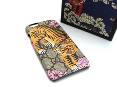 ■新品■未使用■ GUCCI グッチ GGスプリーム PVC タイガー 虎 iPhone6 対応 アイフォンケース スマホケース イエロー系 BD6281のサムネイル