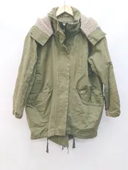 ■ KBF ケービーエフ URBAN RESEARCH 3WAY ミリタリー 長袖 モッズコート サイズF カーキ レディース P  【1402160011176】