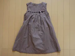 タルティーヌ エ ショコラ タルティーヌエショコラ tartine et chocolat アウトレット 子供服 女の子 120cm ワンピース グレー ノースリーブ 水玉 春 夏 秋 ★4 ガールズ キッズ 【中古】 ユーズド 古着