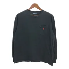 Polo by Ralph Lauren ポロ ラルフローレン ワンポイントロゴ 長袖Ｔシャツ ブラック(メンズ M)中古 古着 T5370