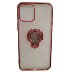 【送料無料】★新品未使用★ iPhone12 Pro Max リング付 スマホケース　クリア/ローズゴールド fs03198IR0