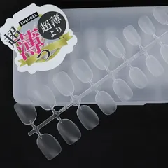 LULUGEL 根元極薄タイプ ネイルチップ ショート オーバル つけ爪 短め 自然なフィット感・段差目立たない・サンディング加工済み 300枚入りオーバルショート(クリア,  ショート)