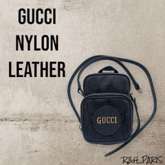 美品✨ GUCCI グッチ ショルダーバック ブラック ナイロン レザー 旅行 GUCCI グッチ ショルダーバッグ ナイロン×レザー ブラック 新品
