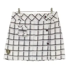 サイズ：M FILA GOLF フィラゴルフ  ラップスカート チェック柄 グレー系 [240101389612]# ゴルフウェア レディース ストスト