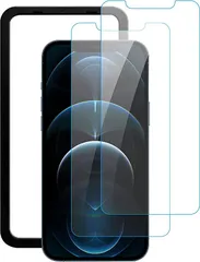 BLUE CRAFT BLUECRAFT ガラスフィルム 日本AGC素材採用強化ガラス 液晶保護フィルム 硬度9H 指紋防止 12(ブルーライトカット 2枚セット ガイド枠付(12シリーズ用）,  iPhone 12/iPhone 12 Pro)