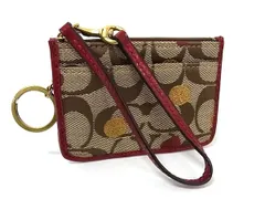 ■美品■ COACH コーチ シグネチャー キャンバス パスケース カードケース カード入れ 定期入れ レディース ベージュ系 DI7414