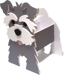 可愛い 犬型 プランター 植木鉢 ガーデニング 動物 かわいい フラワー ポット 部屋飾り インテリア (シュナウザーブラック, 34x24cm) ブラック/グレー/ホワイト