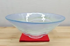 茶道具 平茶碗 ガラス 硝子 白粒子 中村真紀 吹きガラス 茶道具 水指 水差し ガラス水指 硝子水指 白 中村真紀作 塗蓋