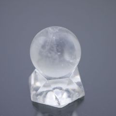 天然本水晶 丸玉 30.4g 27.9mm 天然石・置物　厄除け 浄化 クリスタルスフィア