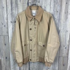 ts(s) ジャケット M ハーフボタン タグ付 コーデュロイ襟 カーキ 古着 