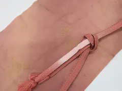 【一輝堂】【着物】 和装小物 帯締め 帯揚げ セット 帯締 帯揚 金彩 花文 平組 25w03-3708