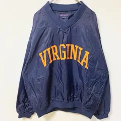 古着 used　FRUIT OF THE LOOM　長袖ナイロンプリントプルオーバー　Vネック　VIRGINIA　Lサイズ