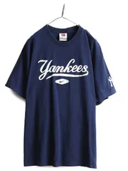 【お得なクーポン配布中!】 00s ナイキ MLB オフィシャル ヤンキース プリント Tシャツ L 野球