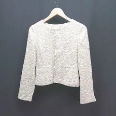 ◇ White Joola フロント留め具 入学式 春向け フェミニン 長袖 ジャケット サイズ11R イエロー レディース E  【1310130021646】