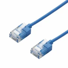 【新品】 エレコム LANケーブル/CAT6A/スーパースリム/2m/ブルー LD-GPASS/BU2