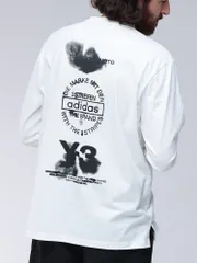 Y-3 (ワイスリー) バックプリント クルーネック 長袖 Tシャツのサムネイル