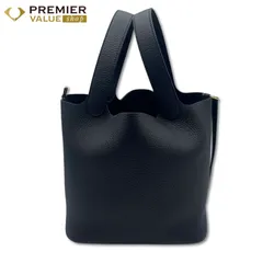 超美品★エルメス ピコタンロック MM 黒 ノワール ブラック Z刻印 正規品 HERMES - エルメス ピコタンロック PM ノワール 黒 シルバー金具