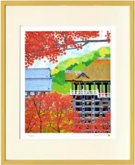 ★伊根の舟屋　絵　京都　伊根町　絵画　風景画　インテリア　古物品　格安 ☆伊根の舟屋 絵 京都 伊根町 絵画 風景画 インテリア 古物品