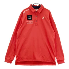サイズ：LL LE COQ GOLF ルコックゴルフ  長袖ポロシャツ  レッド系 [240101422140] ゴルフウェア メンズ ストスト