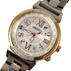 SEIKO セイコー レディース ルキア 1B25-0AB0 45周年記念モデル・4P＆ベゼルダイヤ デイト ソーラー電波クォーツ 腕時計 正規品 / C174