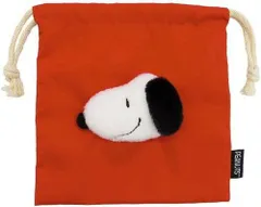  スヌーピ ボアフェイス巾着 ピーナッツ レッド 