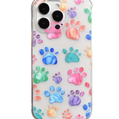 ★輸入★カラフル　犬の手形　iPhoneケース