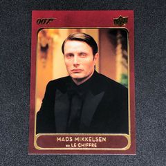 Mads Mikkelsen Le Chiffre / マッツ・ミケルセン ル・シッフル 2020 Upper Deck ジェームズ・ボンド ヴィラン＆ヘンチマン ベースカード 赤パラレル  #73