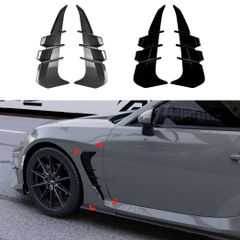 送料無料 トヨタ GR86 スバル BRZ 2022+ フェンダー エアベント ステッカー 外装改装 ABS製 ピアノブラック カーボンファイバー調CYB105人気注目