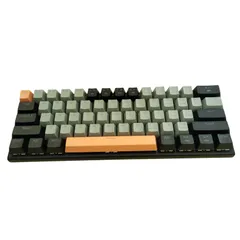 X09137 メカニカルキーボード e元素 型番Z-11 ゲーミングキーボード グレー＋ブラック 赤軸 LEDバックライト付き 700g Windows/Mac対応 61キー US英語配列 コンパクトサイズ E-Y0050