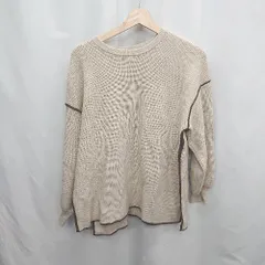 ◇ ⊇ mysty woman 無地 長袖 ニットセーター サイズF ライトブラウン系 レディース E  【1505220009158】