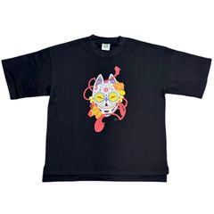 スーパー グリーン Super green ◾️【 Front Kitsune Print Crewneck T-Shirt 】フロント キツネ プリント クルーネック Tシャツ