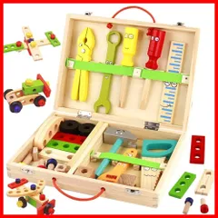 6歳 5 男の子ランキング 4 3 大工さんセット 誕生日プレゼント 人気 収納ボックス付き 1 IN 2 木のおもちゃ 知育玩具 子供のおもちゃ クリスマス モンテッソーリ 工具 プレゼントランキング 女の子 男の子 6歳以上女の子男の子 おもちゃ jerr