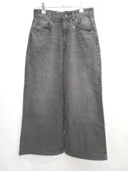 ◇ Θ JEANASIS ジーナシス デニム調 ワイド パンツ サイズM ブラック レディース E  【1507010010252】